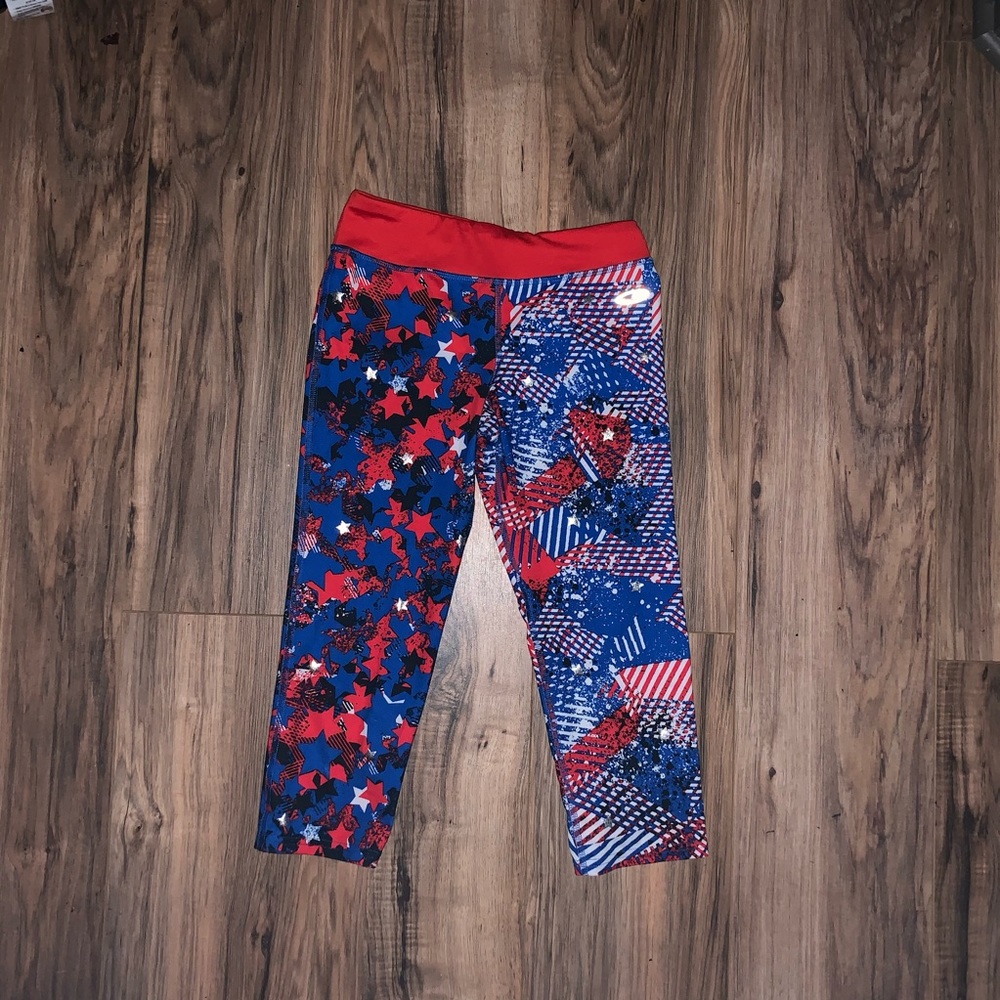 Red, white and blue Capri Leggings size 10/12